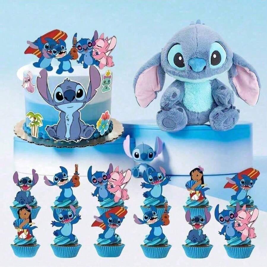 24支缝纫机造型蛋糕叉，DIY蛋糕装饰，适用于家庭聚会、派对、学校活动、圣诞节等场合。 - 彩色 - 查看 1