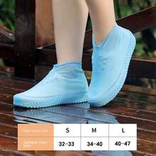 1 Pair Reusable Rubber Waterproof Shoe Covers, Durable Elastic Boot Covers, Anti-Slip Rain Gear - Available In Multiple Sizes