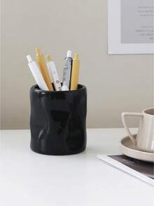 1pc High-End Designed Desktop Storage Box With Carved Pattern, Asymmetric Concave Design, Can Hold Pens & Small Items, Suitable For Living Room, Bedroom, Office Decor, Holiday Gift, Christmas, Beach Vacation, Bathroom, Bedroom, Large Capacity - Multicolor - View 7