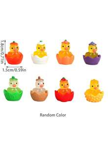 10Pcs Glow-In-The-Dark Mini Resin Ducks - Random Color Vegetable & Fruit Style Tiny Figurines For DIY Fairy Garden, Micro Landscape, Glass Container, Potted Plant, Car Interior, Party Decor & Birthday Gift - Multicolor - View 9