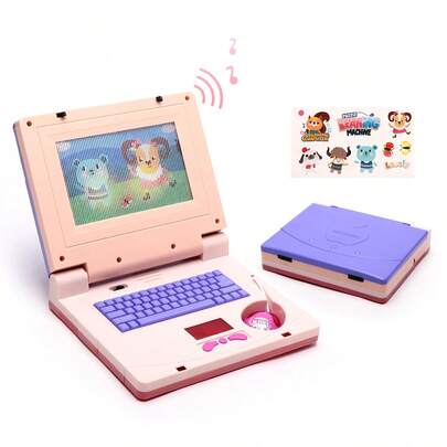 Kids Simulation Mini Laptop Computer Learning Machine, Music Tablet PC Model, Screen Reading Story Machine, Parent-Child Interactive, Multifunctional Smart Educational Toy, Birthday Gift For Boys And Girls