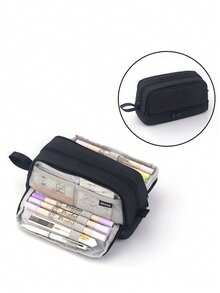 1pc Cute Pencil Case Cartoon Large Capacity Pencil Case Japanese And Korean Student Pencil Case Boys And Girls Pencil Case, Pencil Case, Multi-Function, Simple Pencil, Pencil Case, Makeup Case, Pencil Case, Washing Case, Pencil Case, Pencil Case, Pencil Case, Simple Pencil Case - Multicolor - View 10