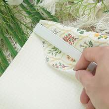 1 pieza Funda protectora de tela suave para cuaderno A5/A6 con patrón floral pequeño, funda de libro ajustable - Una pieza - Ver 9