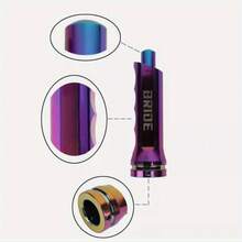 1pc Aluminum Alloy Handbrake Cover, Personalized Car Modification Universal Handbrake Lever Cover, Aircraft Control Lever Handbrake Cover, Gear Shift Knob Cover - A - View 9