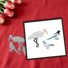 Creative Bird Dies, DIY Scrapbooking Album And Embossing Stencil, Greeting Card Making Tool, Card Paper Cutting Crafts ,Gift Card Making Template Die Cuts. - Silver - View 5