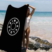 Fashion B-B-BimbaeS L-LolaeS Microfiber Printed Beach Towel Mountain Climbing Yoga Beach Swimming Running Absorbent Soft Towel(3).Jpg - 白色 - 查看 1
