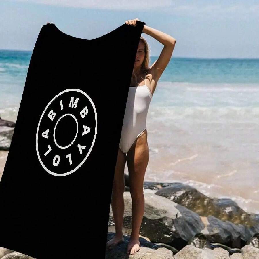 Fashion B-B-BimbaeS L-LolaeS Microfiber Printed Beach Towel Mountain Climbing Yoga Beach Swimming Running Absorbent Soft Towel(3).Jpg - 白色 - 查看 1
