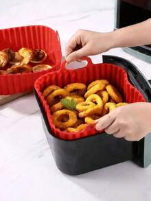 1/2pcs Set, Air Fryer Silicone Baking Mat, Home High Temperature Resistant Silicone Steamer Mat, Baking Mold - Multicolor - View 2