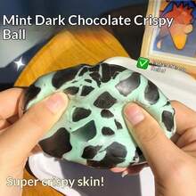 2026新款手工脆皮薄荷黑巧克力挤压舒缓压力蜡球，生日、节日、圣诞节、复活节的完美礼物 - 彩色 - 查看 4