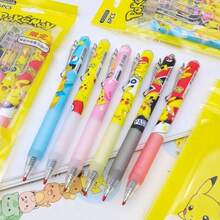 6支皮卡丘卡通造型中性笔，0.5毫米黑色墨水，可爱文具生日派对礼物 - 彩色 - 查看 3