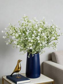 13英寸人造星空花，人造满天星花束，人造花，户外花园生日派对家居装饰婚礼新娘捧花，客厅卧室窗台花瓶装饰，仿真植物，花卉派对，插花，户外花园，家居桌面，客厅卧室，办公室，墙面装饰，春夏，返校季 - 滿天星-白色 - 查看 4