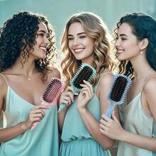 Curl Defining Brush, Curly Hair Brush Products For Effortlessly Detangling Shaping And Styling Women'S Men'S Curls On All Wet Or Dry Hair Types, Reduces Frizz - MàuC - Xem 6