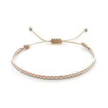 1pc Fashionable Minimalist Bohemian Geometric Retro Pattern Woven Bracelet, Adjustable Woven Bracelet, Stackable Woven Bracelet, Elegant Women's Bracelet, Suitable For Daily Wear, Gift For Family, Friends, Couple, Birthday, Bohemian Fashion Jewelry - Multicolor - View 6