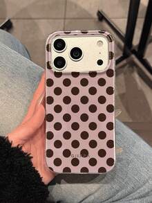 GIIPPA New For 17 Pro Max Case | Retro Polka Dot Design, Pink & Brown Aesthetic / 17 Air/ 17 Pro/ 17 Pro Max/16 Pro Max/15 Pro Max/14 Pro Max/13 Pro Max/12 Pro Max - Multicolor - View 1