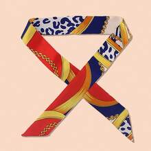 WJ1033 Narrow Long Skinny Neck Silk Scarf Bag Scarf For Handbag 1PC - A - View 15