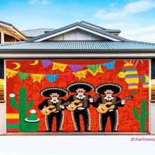 2D平面商品，1件装 - 墨西哥音乐家，手持吉他，UV印刷 - 多功能背景横幅，生日庆祝活动的理想之选 - 1pcs - 查看 8