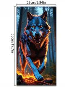 2张狼图案汽车B柱贴纸 - 耐用防水自粘可重复使用车身贴花 - A - 查看 6