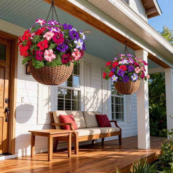 4 Bunches Of Highly Realistic Artificial Flower Bouquets | Suitable For Indoor And Outdoor Occasions | Can Decorate Living Room, Office Space, Yard, Window Sill And Balcony | Add Lasting Natural Beauty To Any Environment