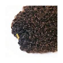 EAYON HAIR Tight Curly Crochet Human Hair Extensions Feather Line Crochet Hair Pre-Seperated Knotless Human Crochet Hair Multi-Textured Kinky Curly Human Hair T1B/4 Color 16-20 Inch 50/100 Strands - T1B/4 - 查看 8