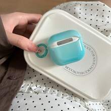 Minimalist Pink Ombre & Washed Blue Ombre Earphone Case Compatible With AirPods Pro 2, Cute Apple 4 Minimalist 3 New 1/2 Generation Earphone Case For Women - Multicolor - View 12