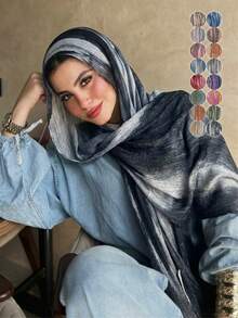 1 chiếc khăn trùm đầu nữ bằng vải rayon họa tiết cầu vồng, kiểu dáng boho thời trang có tua rua, thích hợp cho các buổi tụ họp và lễ kỷ niệm. - Khăn trùm đầu sọc nhiều màu - Xem 4