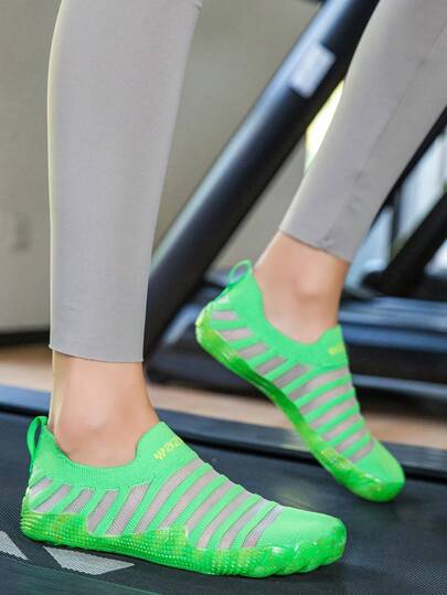 1 par de zapatos de yoga para mujer con suela blanda y antideslizante, zapatillas de entrenamiento de baile transpirables para gimnasio y fitness