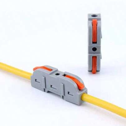 Kit 10 Conector de Fio Rápido Fácil Isolamento Anti-chamas Seguro Terminal de Conexão Elétrico