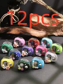 1 Stück - 6 Stück - 8 Stück - 12 Stück Zähler, Blumen Dekor Zähler, Strass Zähler, elektronischer manueller Knopfzähler, kompakter tragbarer Fingerring-Zähler, Daumendruckzähler, geeignet für Lernen, Sport, andere Zählaktivitäten, Finger-Zähler, Zähler-Ring, Rosenkranz-Zähler, kleiner tragbarer Finger-Zähler, Ring-Zähler, elektronischer Zähler, arabisch, digitaler praktischer Ring-Zähler, Stressabbau Handdruckzähler, Gebet, LED-Zähler, Sport, Yoga