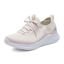 Skechers 女士休闲一脚蹬运动鞋，简约舒适，日常休闲运动鞋 149769-NAT - 自然色 - 查看 3