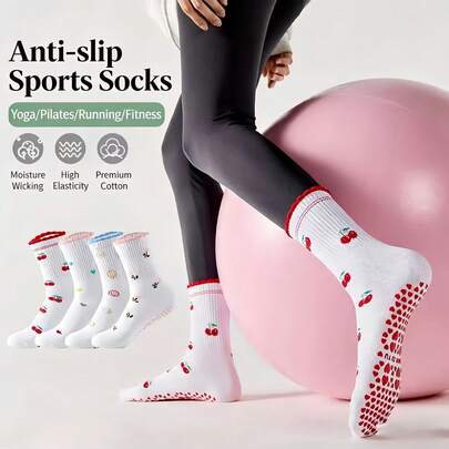 我推荐女士图案棉质防滑袜，硅胶防滑瑜伽袜。