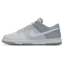 Jordan Men's Nike Dunk Low Retro Outdoor Casual Comfortable Skateboard Shoes HF5441-116 - White/Light Smoky Gray/Mountain Peak White - View 1