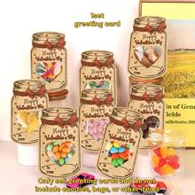 一套梅森罐派对礼品套装 - DIY 节日礼物、课堂交换礼物、毕业典礼和生日派对礼物，趣味 DIY 手工套装，心形主题卡片，情人节卡片套装 - 彩色 - 查看 12