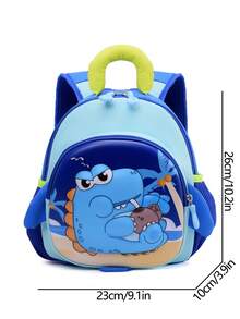 Mochila de dinosaurio, mochila de campus linda e interesante, mejor regalo para niños y niñas - Azul - Ver 12