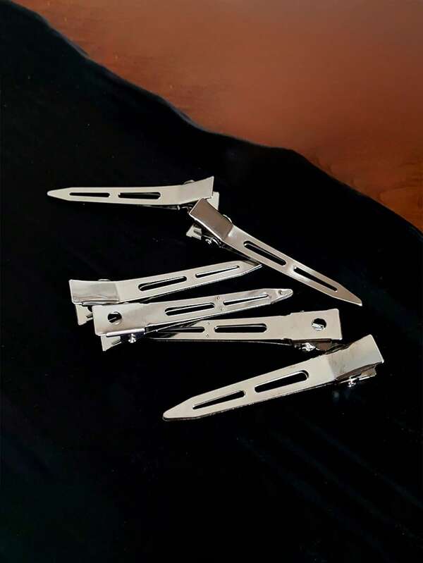 30/50pcs Professional Women's Hair Salon Fixation Hair Clips, 5.5cm Curly Metal Hair Clips, For Creating Loose Roots, DIY Tools & Accessories