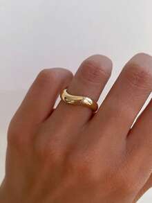 1pc Classic Minimalist Smooth Curved 925 Sterling Silver Ring, Suitable For Daily Wear, Birthday, Christmas And Other Occasions - Smooth Curved Ring - View 9