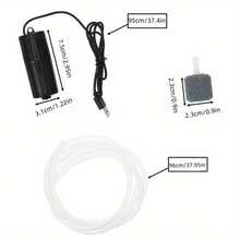 1个高效迷你水槽气泵，便携式USB水族箱气泵，静音迷你带气石，鱼缸增氧器，水槽，户外钓鱼，水槽氧气泵，水槽配件，无需电池 - 彩色 - 查看 11