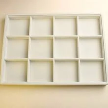 1pc 24/12 Slots Jewelry Organizer Box, Ring Bracelet Necklace Earring Display Tray, Velvet Jewelry Storage Holder - Tray - View 5