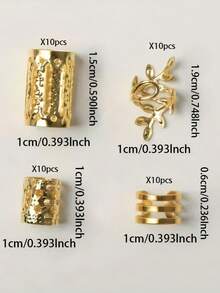 40个极简几何图案发圈，适合女性日常、派对、假日、休闲佩戴，简约时尚 - 金色 - 查看 7