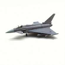 1/100 Scale Eurofighter Typhoon German Jet Die-Cast Model - Display/Collection Gift - Light Grey - View 2