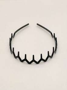 2件装女士简约基础款波浪发箍，塑料发圈，优雅设计，头饰发带头饰 - 彩色 - 查看 6