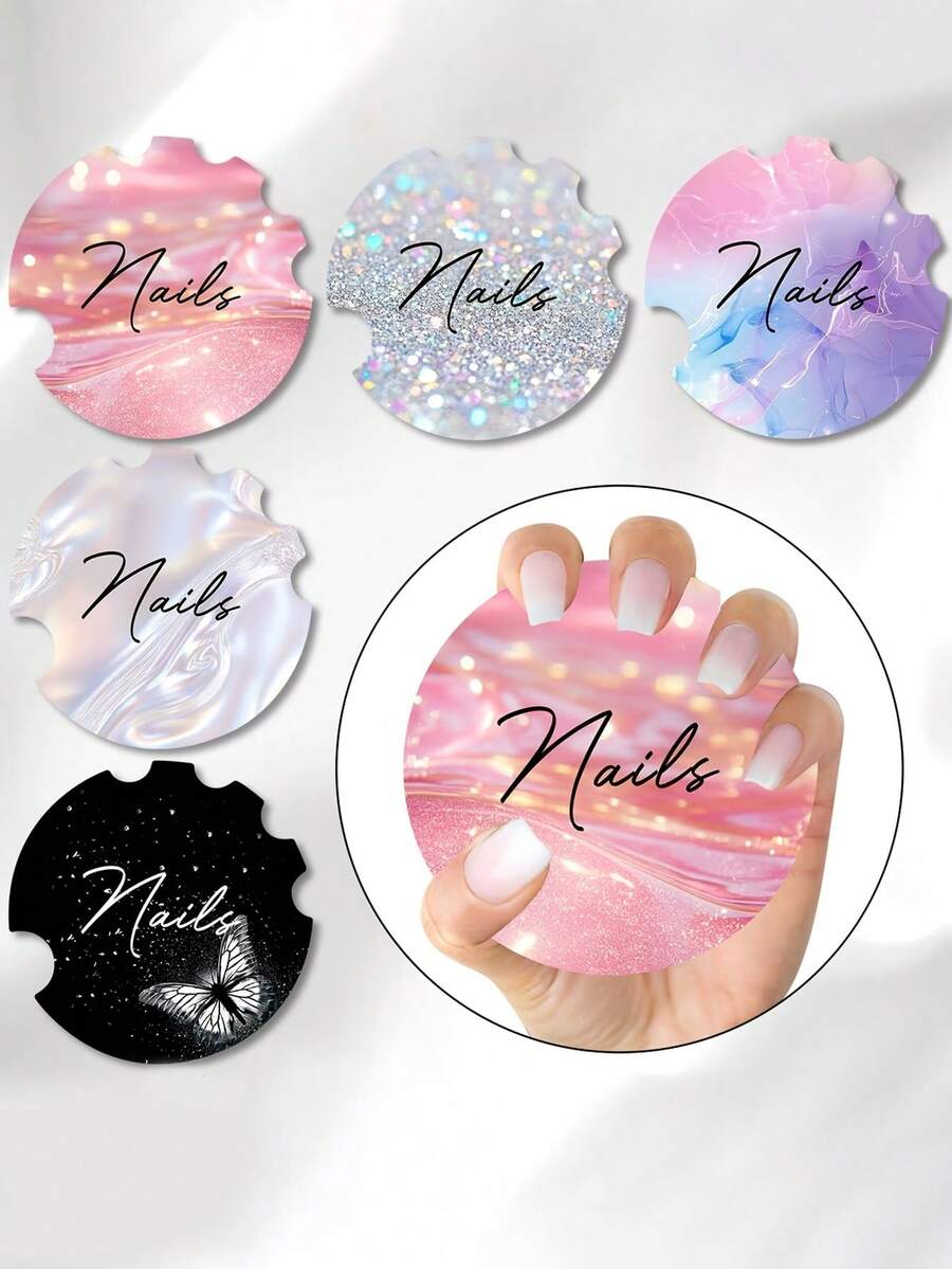 5pcs/1pc Nail Art Display Cards Nail Photography Props Board Nail Art Promotional Flyers Nail Photo Display Specialized Display Trays For Nail Art Stickers Nail Salon Accessories Nail Technician Selfie Trays Professional Display Boards
