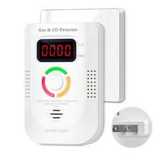 4 en 1 Alarma de Detector de Monoxido de Carbono y Detector de Fugas de Gas para Casa con Pantalla LEDLP propano y Gas Natural Alarma Luminosa y Sonora Simultaneas para Cocina Hogar Caravana RV - Blanco - Ver 7