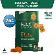 Root Labs 10-In-1 Shilajit Gummies - Vegan Zero Sugar, Energy & Stamina Support, Start 2026 Strong - 綠色罐頭 - 查看 4