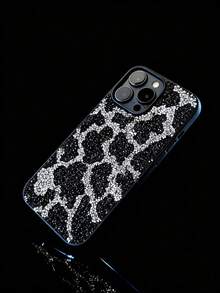 1个超闪亮3D水钻全镶黑白奶牛纹手机壳，兼容 17、16 Pro Max；星空水钻手机壳，兼容 15；奶牛纹手机壳，兼容 14；简约全镶水钻手机壳，兼容 13；大摄像头孔手机壳，兼容 12、11 - 黑與白 - 查看 1