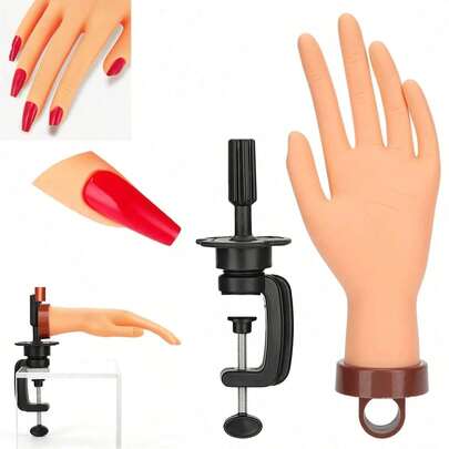 This Flexible Cuban Manicure Practice Hand Has A Neat Nail Bed, Can Be Bent, And Is An Ideal Choice For Manicure Training And Salon Practice. It Is A Must-Have For Manicure Students, Beginners, And Technicians. It Is Also An Excellent Choice For Christmas And Graduation Gifts - With A Non-Slip Base And A 360° Rotating Wrist.