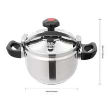 7l/7.4 Qt Silver Stainless Steel Pressure Cooker, Multi-Function Cooking Pot, Family Large Capacity Pressure Cooker, Easy Clean Home Kitchen Appliance For Open Flame Induction Cooktops - Silver - View 3