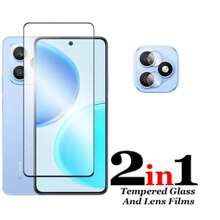 荣耀X8D钢化膜 全屏覆盖 防爆防刮 9H硬度 高清透明 防指纹 易贴膜 1张钢化膜+1张镜头膜 - 2IN1 - 查看 4