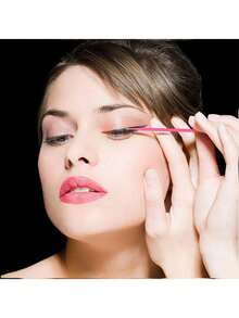 300/200/100pcs Disposable Micro Brushes, Micro Lash Brushes, Micro Lash Curler Brushes, Micro Fiber Lash Brushes, Made Of Micro Fiber Material, Suitable For Lash Extension And Makeup (Brush Head Diameter: 2.0mm), Can Also Be Used As Eyebrow And Eyeshadow Brushes. - Pink - View 5