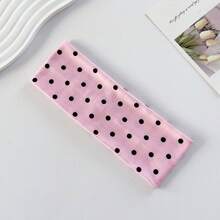 Women Bandana Women's Polka Dot Printed Soft Non-Slip Headbands, Elastic Yoga Sports Hair Accessories, Versatile For Daily Wear And Various Occasions Hair Bands, Hairband Fall Winter For Vacation Outfits Woman Elegant Scarf - 粉色 - 查看 5