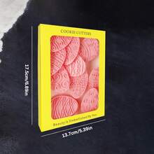 1 Set Easter Egg Cookie Mold, 3D Embossed Cookie Cutter Set, Reusable Gummy Stamp, Easter Baking Mold For Cookies And Gingerbread - Pink - View 5